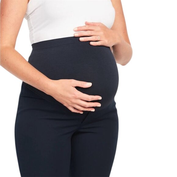 Old Navy Maternity Full-Panel Pixie Ankle Pants in Black Jack Size 4 - Picture 9 of 13